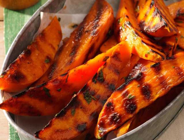 Grilled Lime-Balsamic Sweet Potatoes