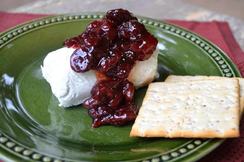 Balsamic Roasted Cherries with Brie