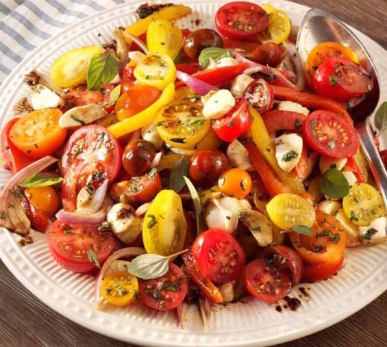 Roasted Pepper Salad with Balsamic Vinaigrette