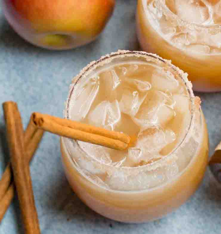 Bourbon Apple Pear Lime Cinnamon Cocktail