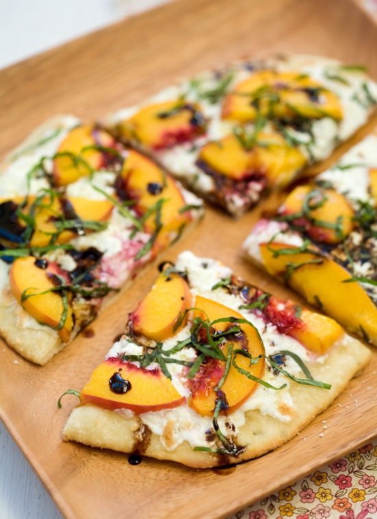 Peach and Balsamic Pizza