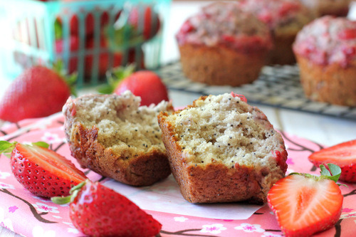 Strawberry Poppyseed Muffins